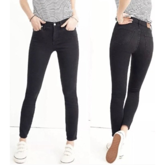 Madewell Denim - Madewell 9” High Rise Skinny Jeans Charcoal Black Women's 32